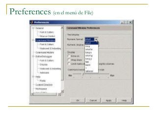 Preferences (en el menú de File)
 
