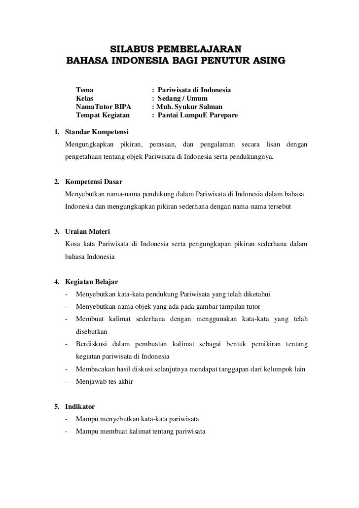Silabus Bipa