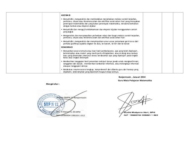 Silabus matematika smp kelas viii kurikulum 2013