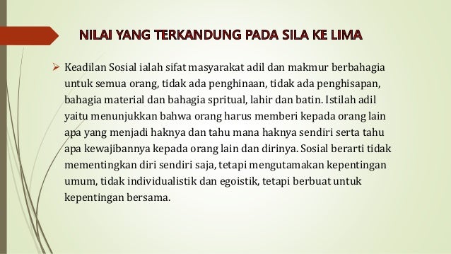 Sila Ke 5 Pancasila