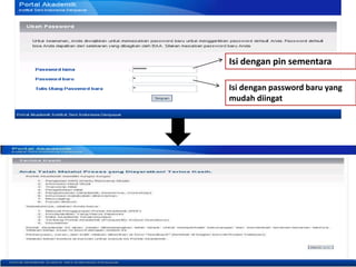 Panduan penggunaan Portal Akademik Bagi Mahasiswa Baru UNIB | PPTX