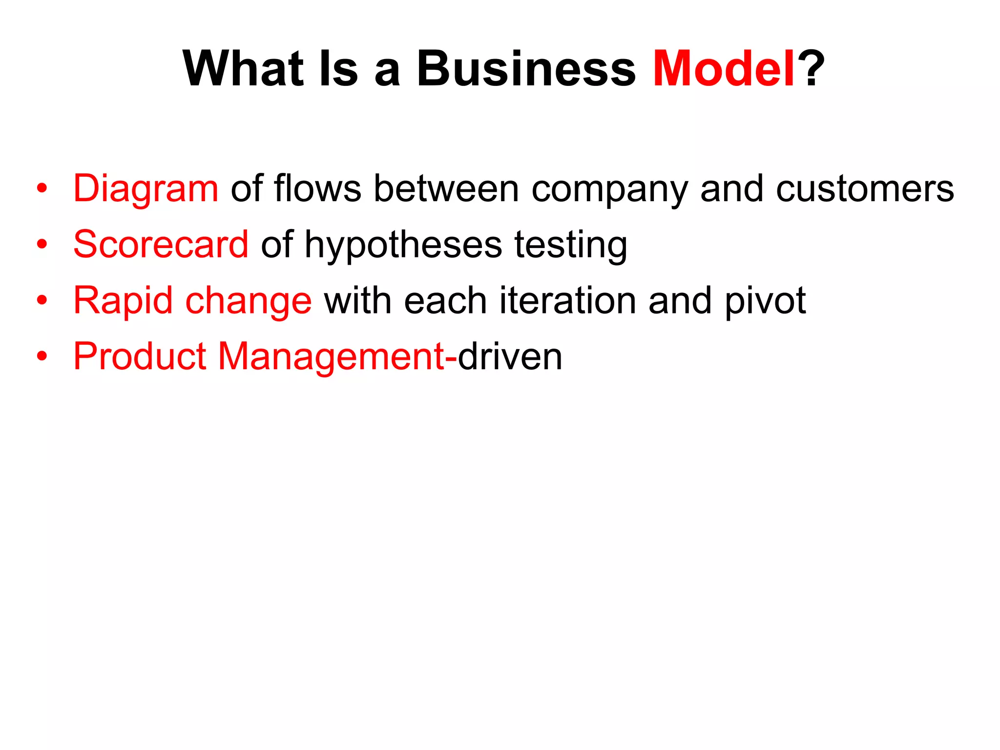  Income StatementMetrics Versus AccountingThe Search for the Business ModelThe Execution of the Business ModelScalableStartupTransitionLargeCompanyStartup Metrics Customer Acquisition Cost