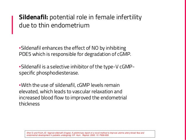 Sildénafil dans l'infertilité féminine (mince endomètre)