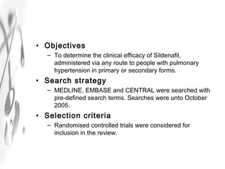 Sildenafil in the treatment of pulmonary hypertension in Children