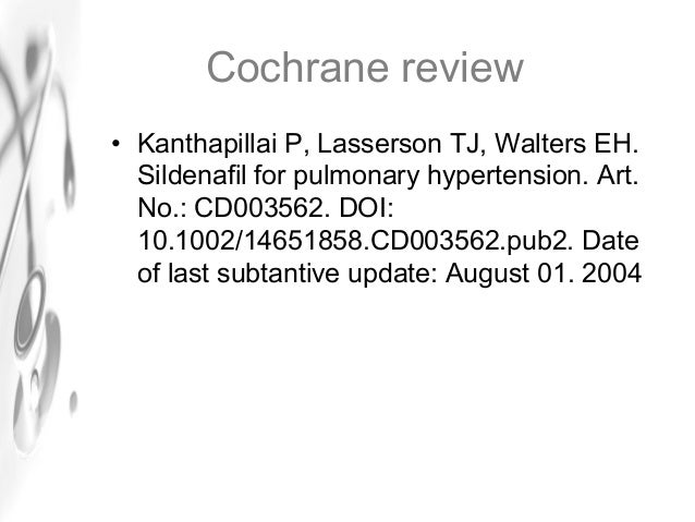 Sildenafil For Pulmonary Hypertension