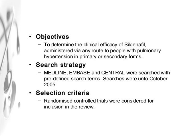 Viagra secondary effects