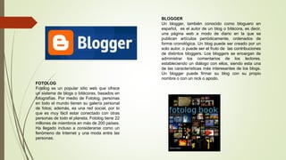 Fotologo Blogger LAS REDES SOCIALES Y EL MARKETING DIGITAL | PPTX
