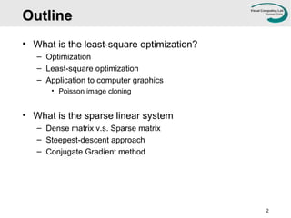 Least Square Optimization and Sparse-Linear Solver | PPT