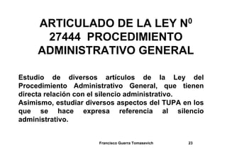 Ley del Silencio Administrativo