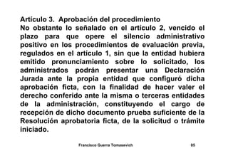 Ley del Silencio Administrativo