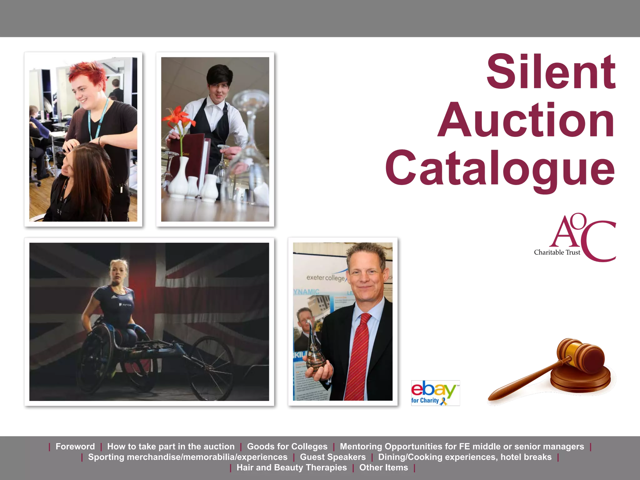 Silent auction catalogue v4 PPT Free Download