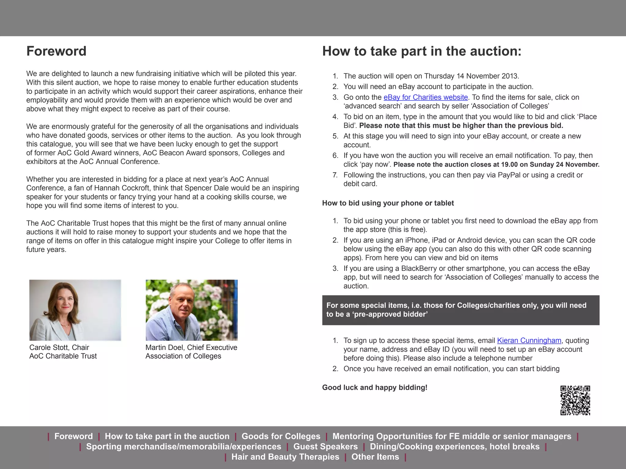 Silent auction catalogue v4 PPT Free Download