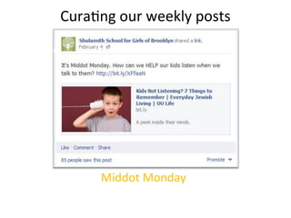 Cura9ng
our
weekly
posts
Middot
Monday
