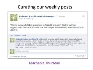 Cura9ng
our
weekly
posts
Teachable
Thursday