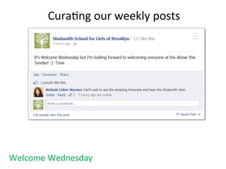 Cura9ng
our
weekly
posts
Welcome
Wednesday