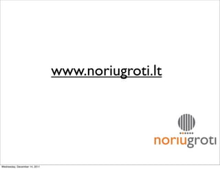 www.noriugroti.lt




Wednesday, December 14, 2011
 