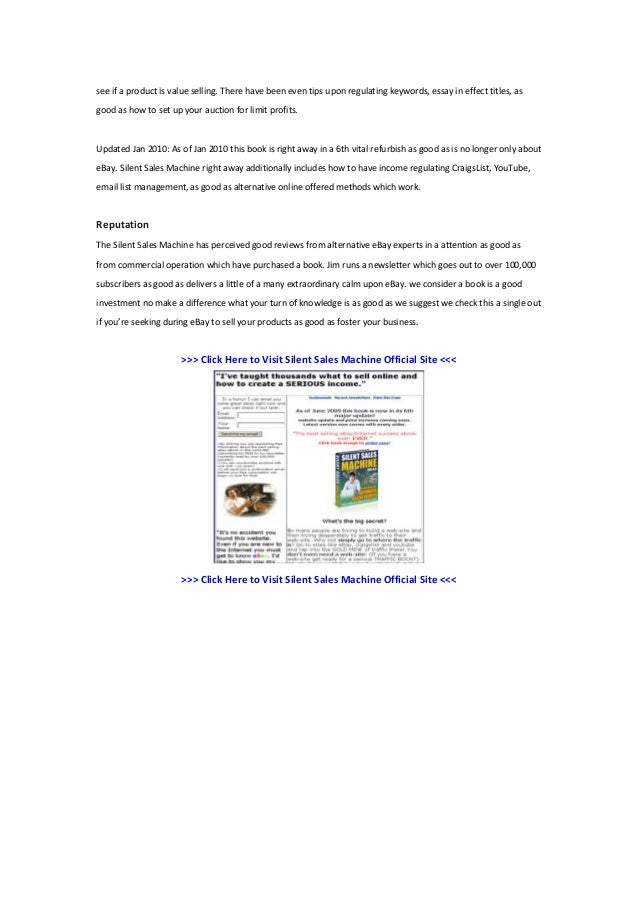 Silent sales machine x