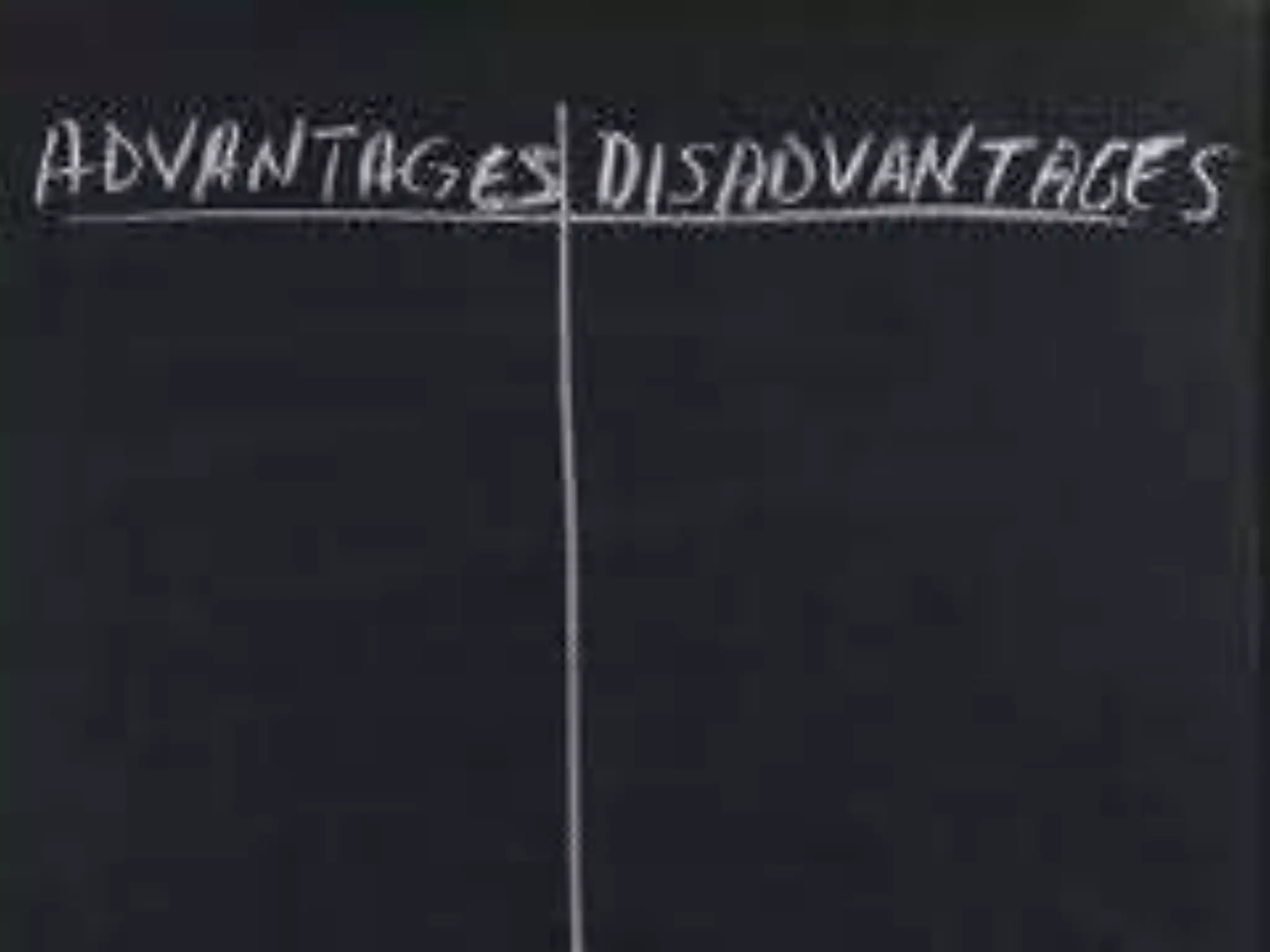 Advantages and
Disadvantages:

 