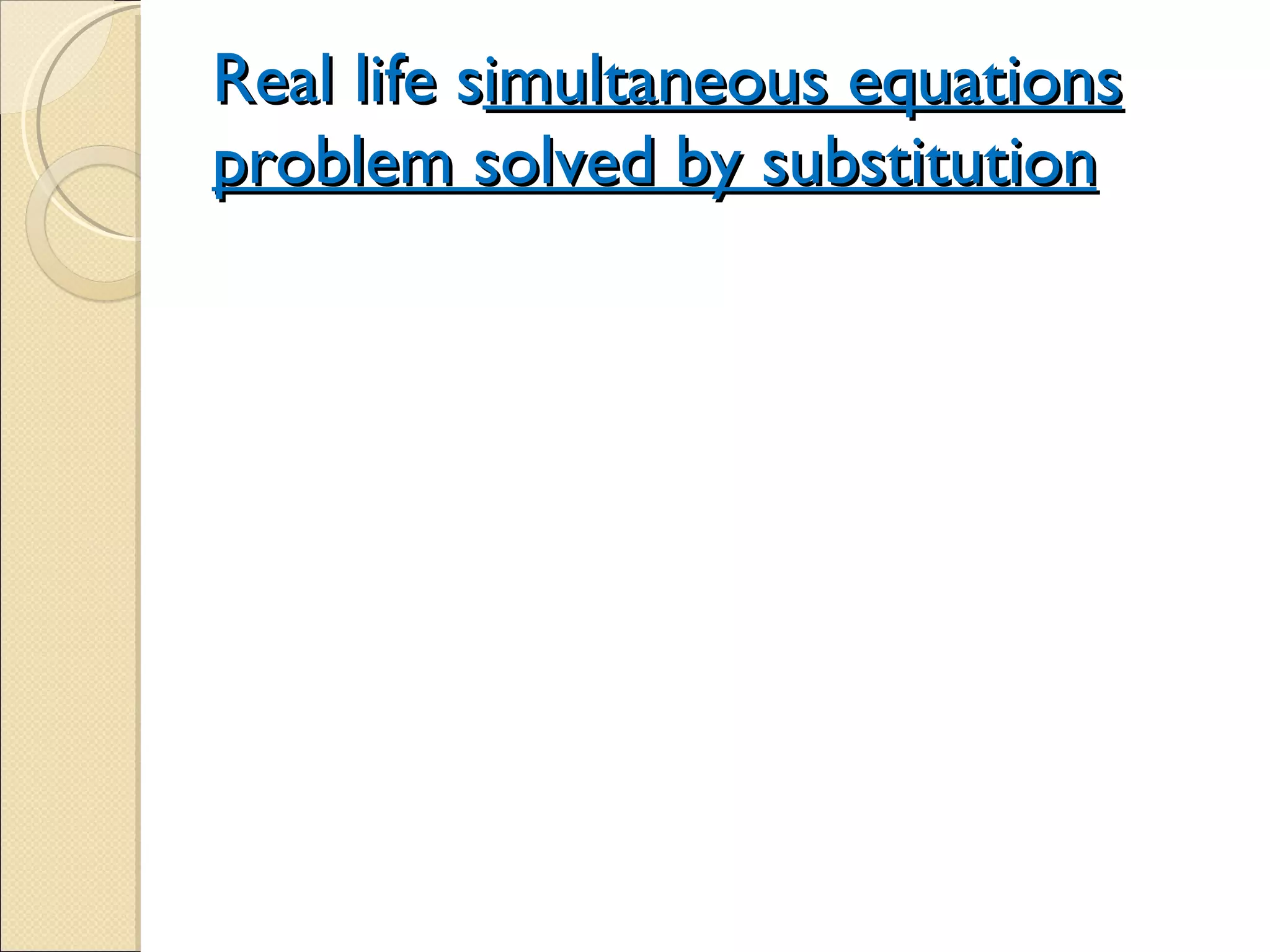 Simultaneous Equation Project | PPT