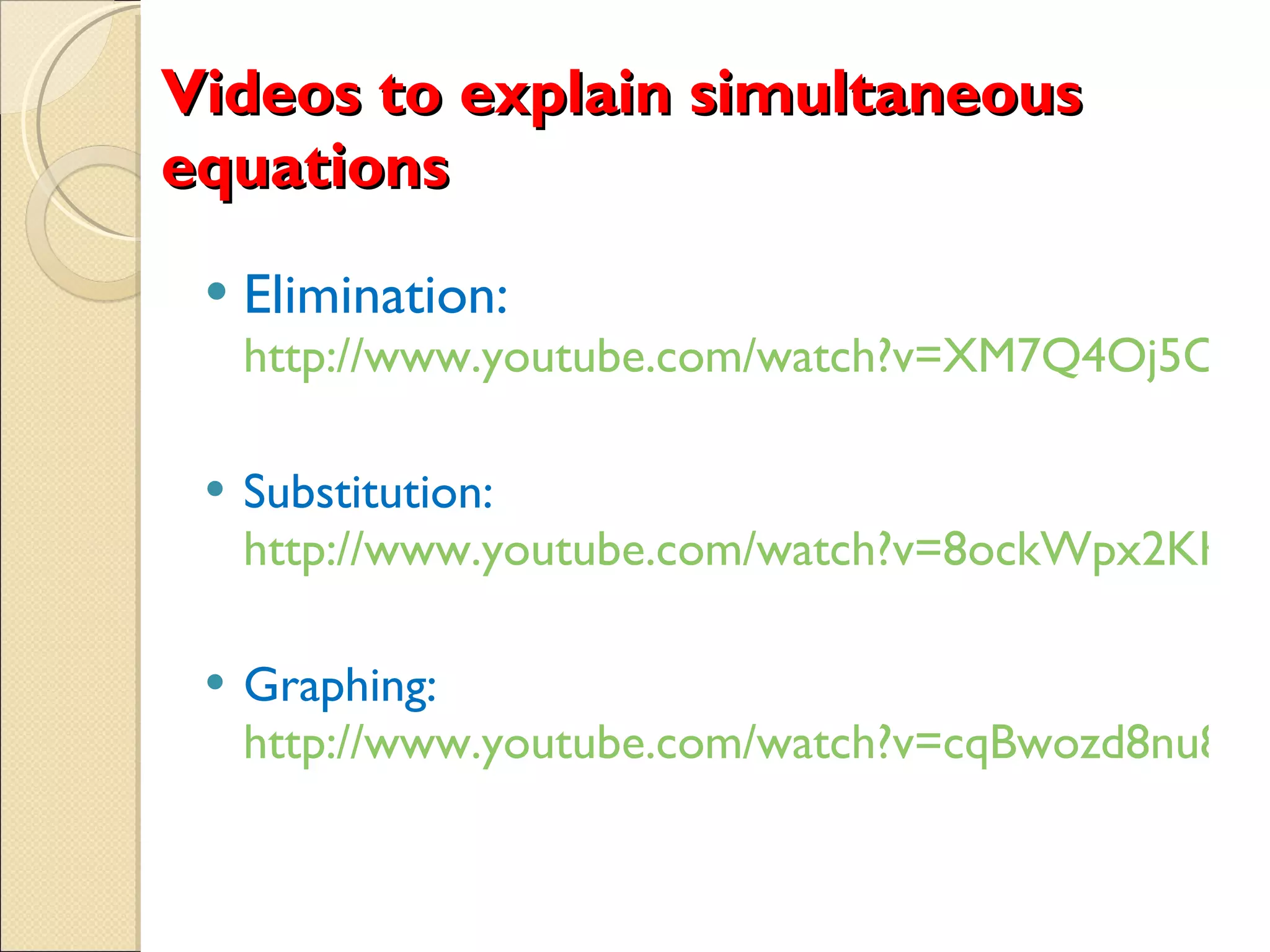 Simultaneous Equation Poster | PPT