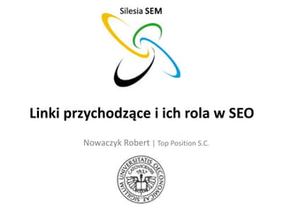 Linki przychodzące i ich rola w SEO
        Nowaczyk Robert | Top Position S.C.
 