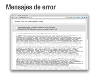 Mensajes de error
 