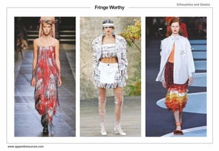 Fringe Worthy
Silhouettes and Details
www.apparelresources.com
 