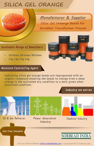 Silica Gel Orange Beads for Breather Transformer Process