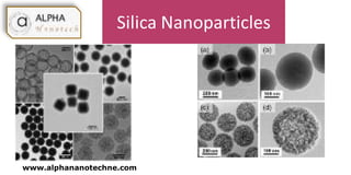 www.alphananotechne.com
Silica Nanoparticles
 