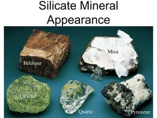 Silicates minerals and type of bonding in silicate mineral | PPT