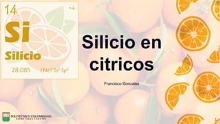 1
Francisco Gonzalez
Silicio en
citricos
 