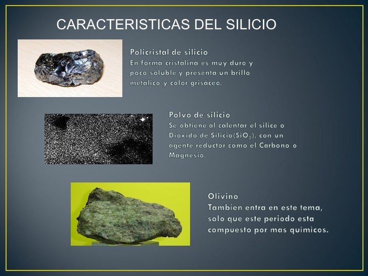 Silicio, germanio y galio