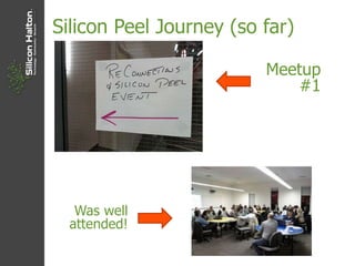 Silicon Peel Journey (so far)
Meetup
#1
Was well
attended!
 