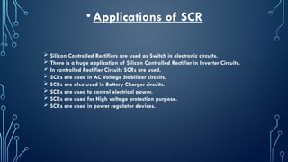 Comprehensive Overview of Silicon Controlled Rectifiers (SCR ...