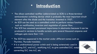 Comprehensive Overview of Silicon Controlled Rectifiers (SCR ...
