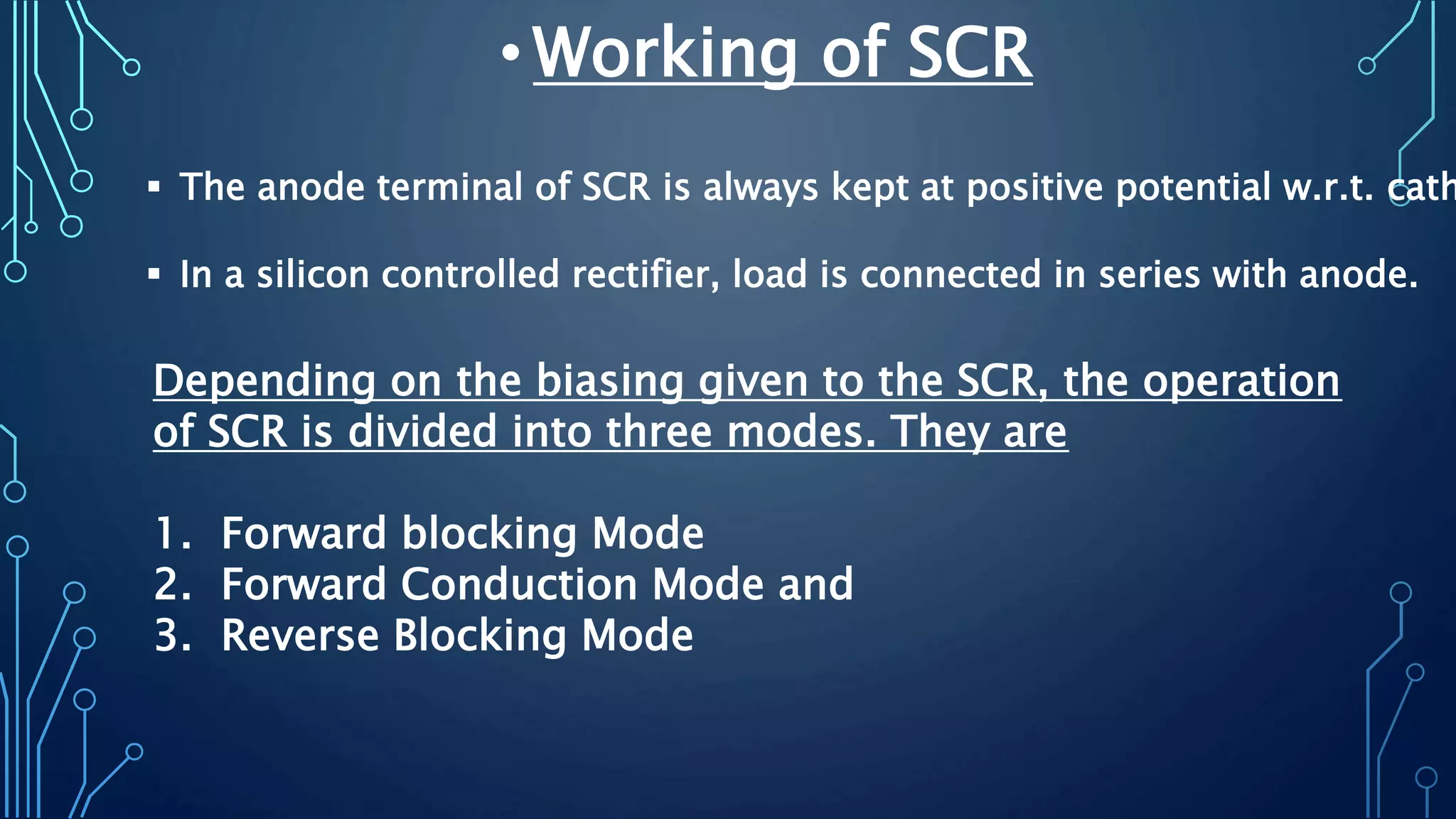 Silicon controlled rectifier ( SCR ) | PPTX | Operating Systems ...