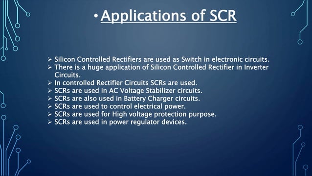 Silicon controlled rectifier ( SCR ) | PPTX | Operating Systems ...