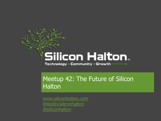 Meetup 42: The Future of Silicon
Halton
www.siliconhalton.com
linkedin/siliconhalton
@siliconhalton
 