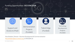 Chiappetta Consulting.IoT and Innovation Solutions
www.ChiappettaConsulting.com 34
Funding Opportunities: OCE ENCQOR
Support and
Access to iPaaS
Demonstration
Projects
(Funded)
Talent Edge
(Funded)
Technology
Development
Projects
(Funded)
Ross Bradsen, Director - Business Development & Commercialization
Ross.Bradsen@oce-ontario.org or ENCQOR.CA
 