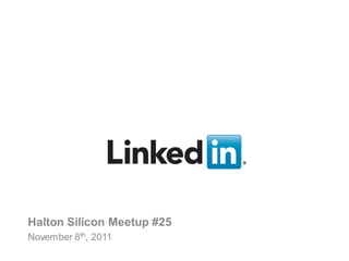 Halton Silicon Meetup #25
November 8th, 2011
     Recruiting Solutions
                            v
 