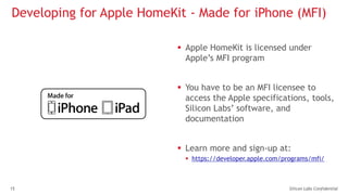 Developing Accessories for the Apple HomeKit Ecosystem | PPT
