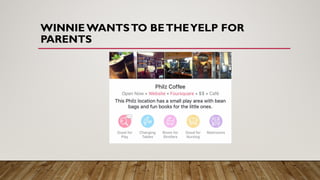 WINNIE WANTSTO BETHEYELP FOR
PARENTS
 