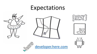 Expectations
developer.here.com
 