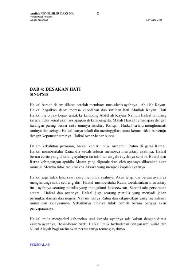 Komsas 2016 Novel Tingkatan 5 Zon Johor Silir Daksina Nizar Parman