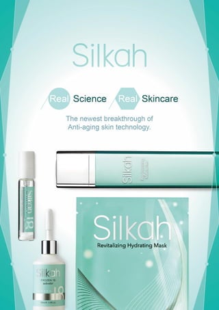 Silkah stem cell skincare product introduction in English