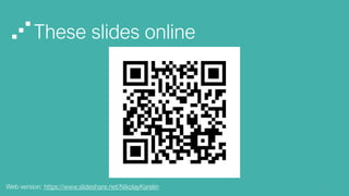 These slides online
Web version: https://www.slideshare.net/NikolayKarelin 3
 