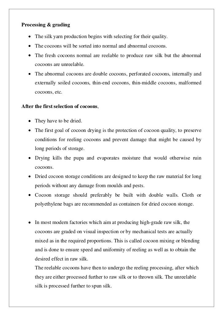 Silk Manufacturing Process