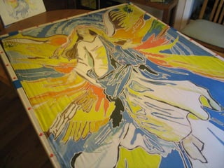 Silk Painting; Serti Technique