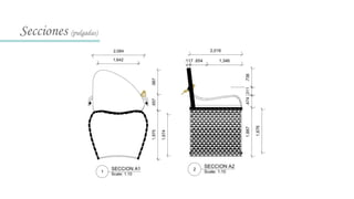 Secciones (pulgadas)
 