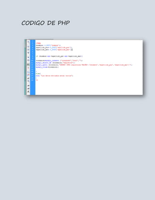 CODIGO DE PHP
 